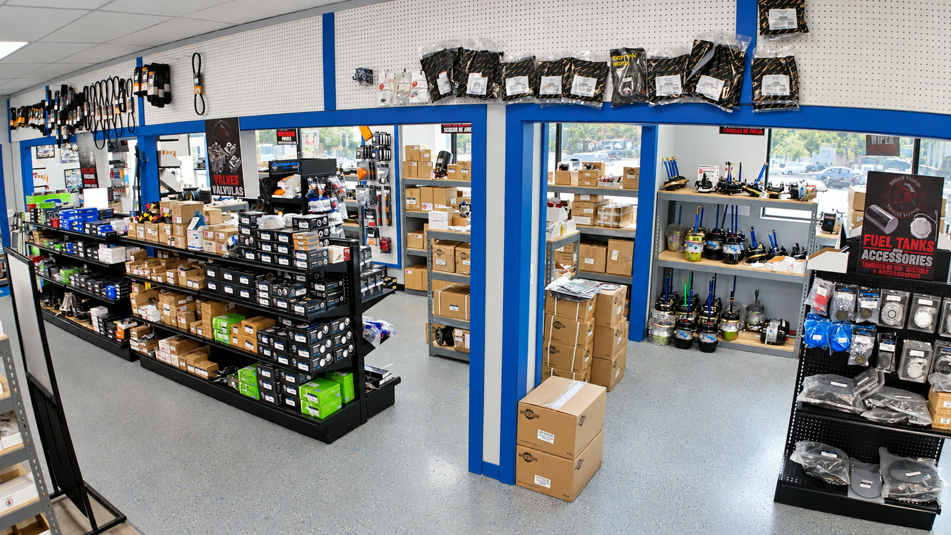 Rear retail display area