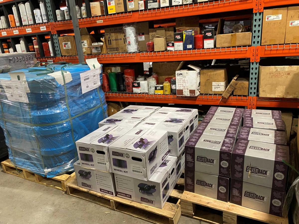 Parts shelves and boxed stock