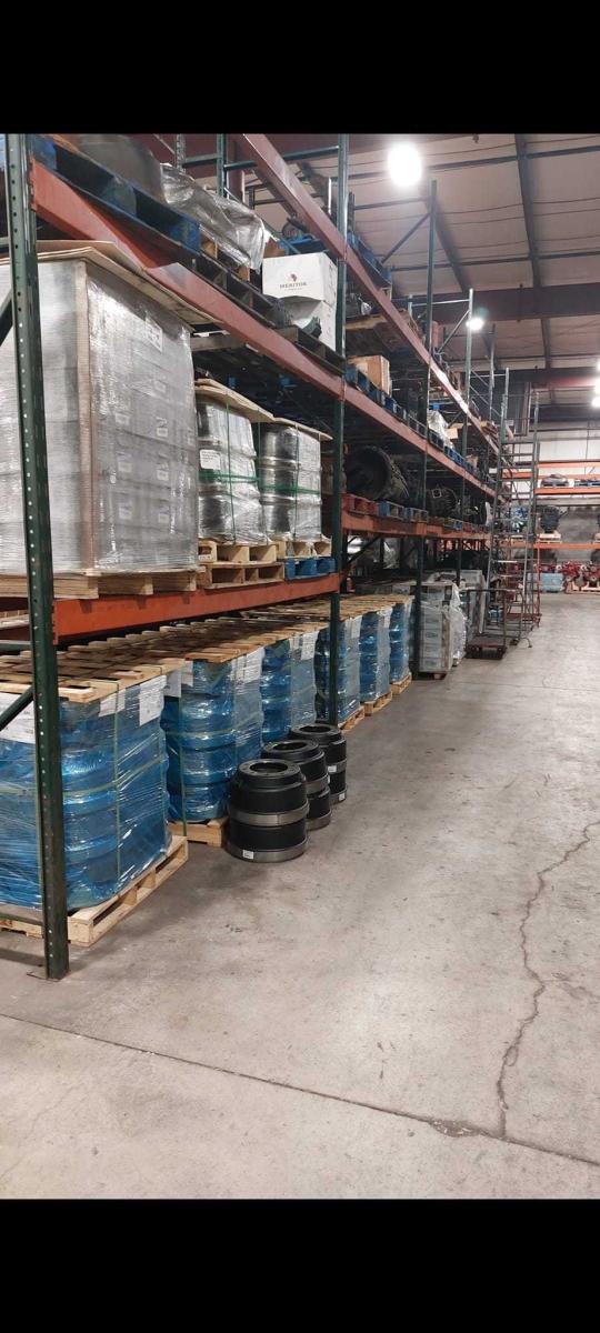 Long inventory aisle
