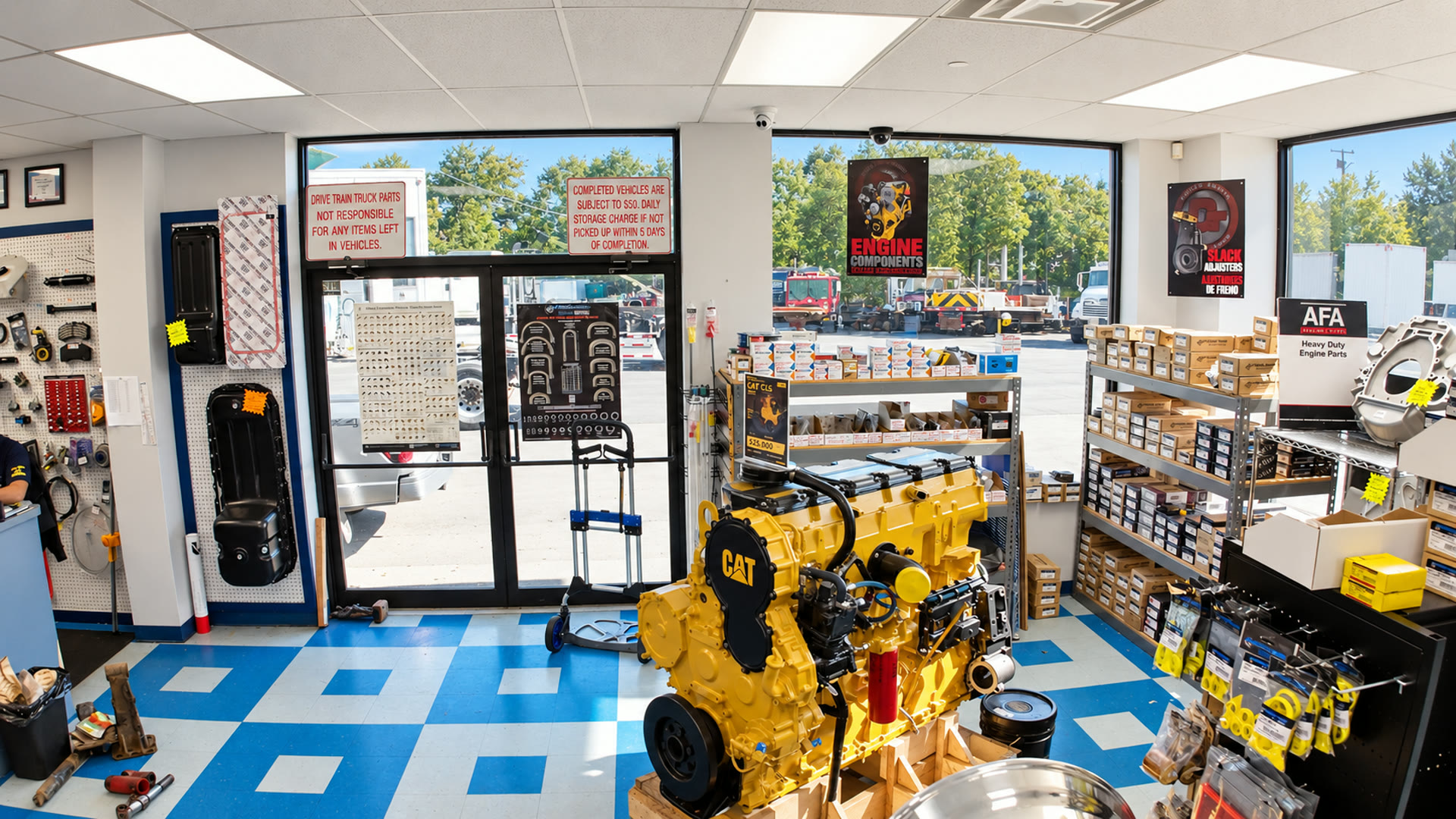 Entrance and engine display