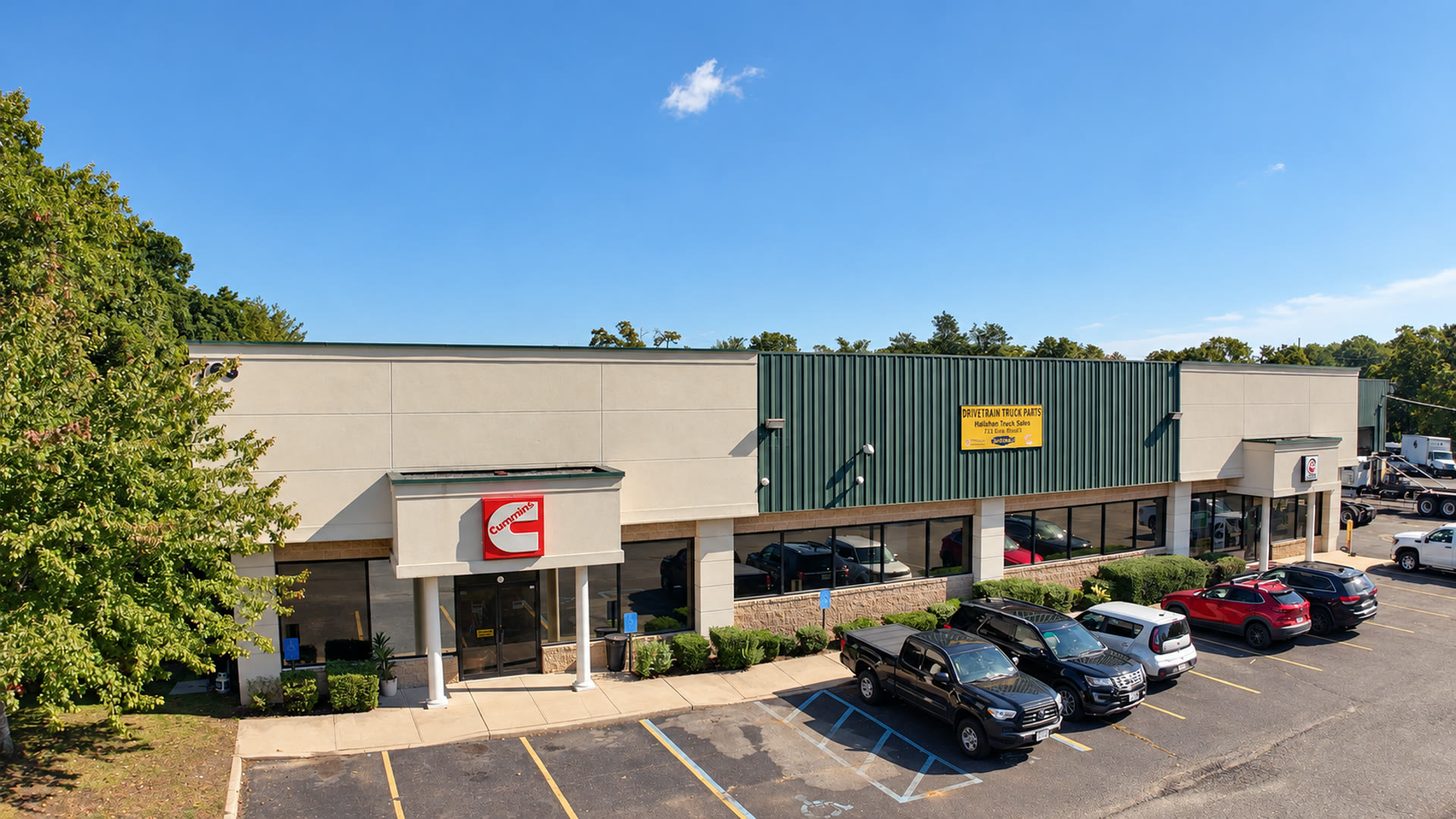 Front of the Drive Train Truck Parts building