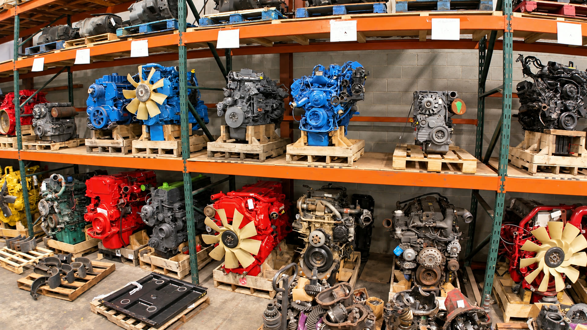 Engine inventory shelves