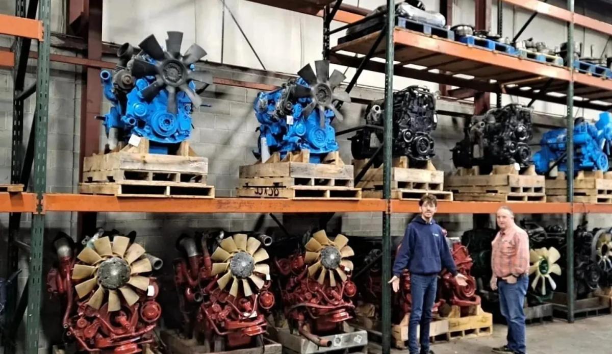 Our team with engines in stock