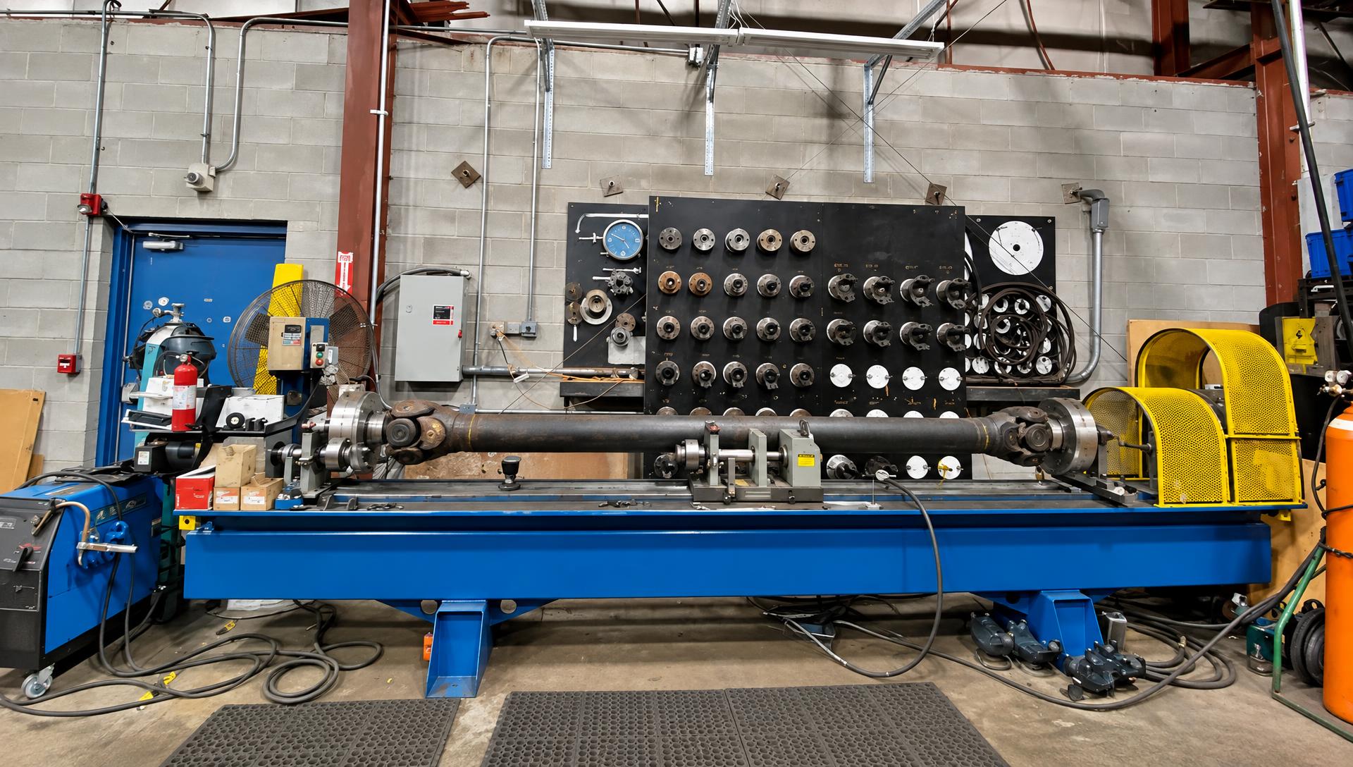 Driveshaft on our high speed balancing machine